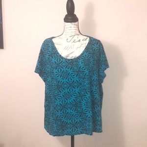 New Directions aqua/black short sleeve t-shirt